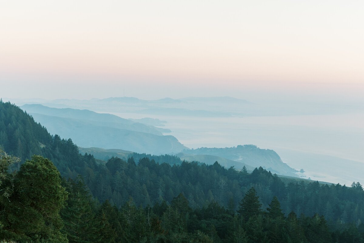 Expansive view from Mt. Tamalpais of the north Bay Area