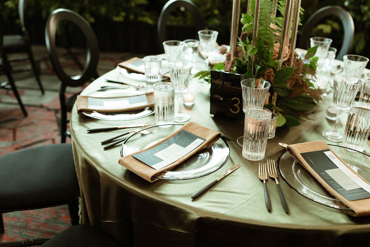 Jasper Park Lodge Wedding Reception Table Details