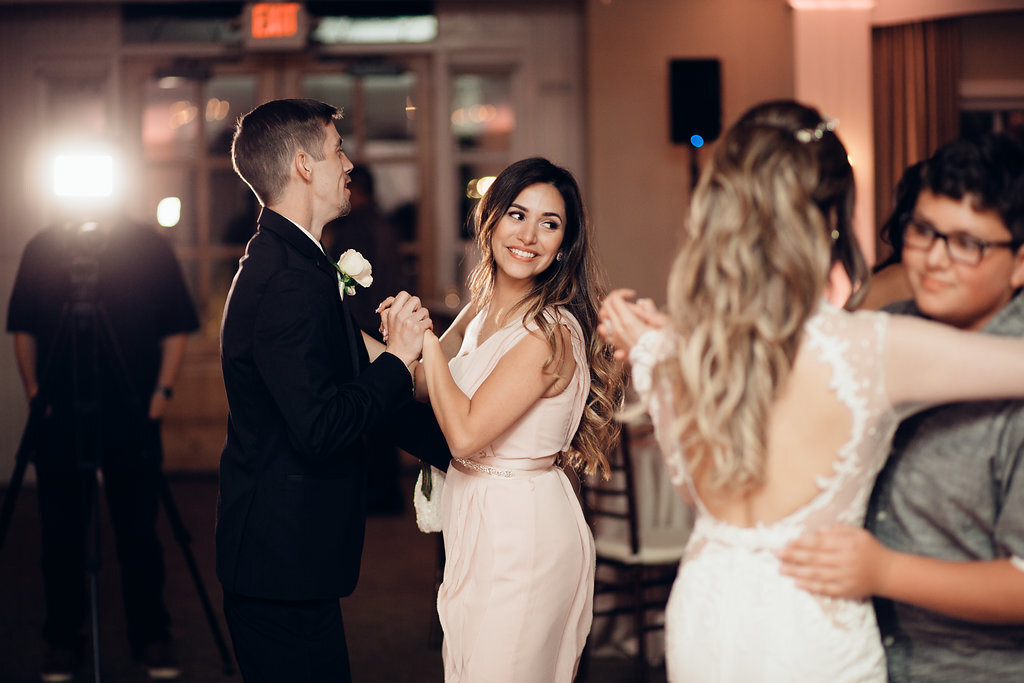 Wedding Photograph Of Two Couples Dancing Los Angeles