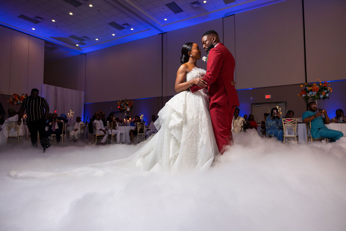 Tomi and Tolu Oruka Events Ziggy on the Lens photographer Wedding event planners Toronto planner African Nigerian Eyitayo Dada Dara Ayoola ottawa convention and event centre pocket flowers Navy blue groom suit ball gown black bride classy  121