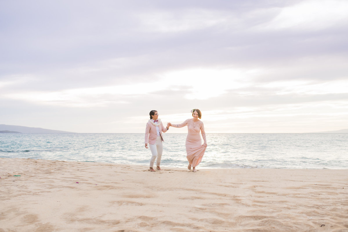 Same Sex Maui wedding photography beach