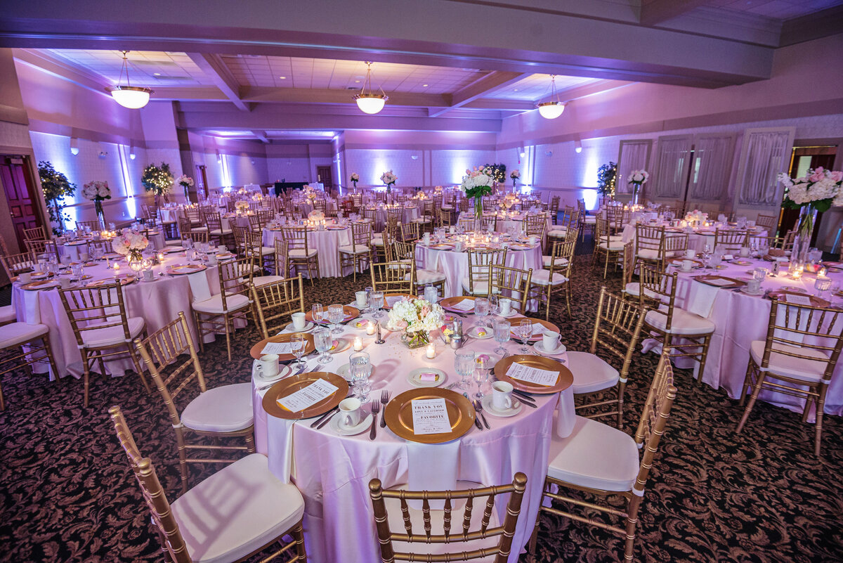 Wedding reception ballroom setup in Erie PA