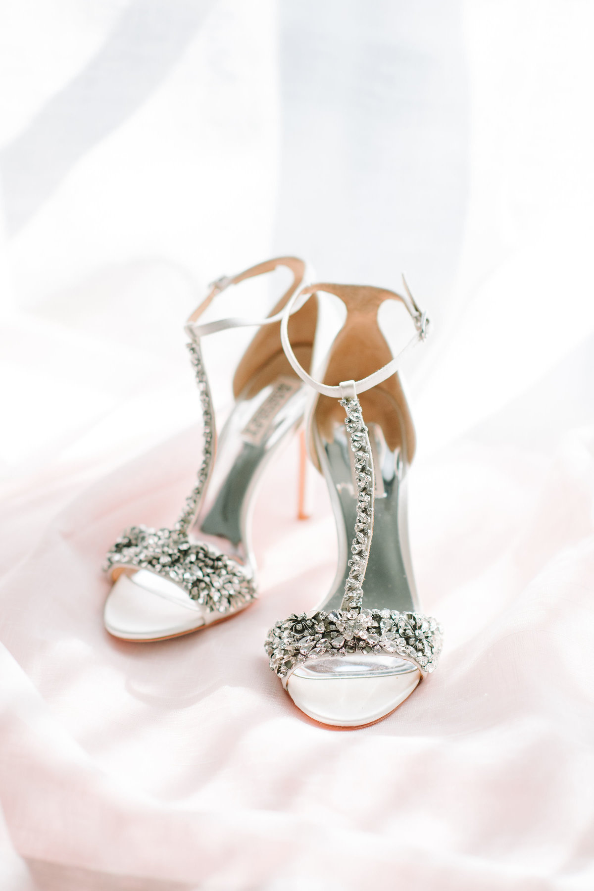 badgley mischka wedding shoes Crystals T-strap