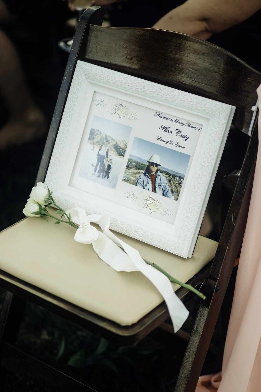 Wedding Photograph Of a Photo Inside a White Photo Frame Los Angeles