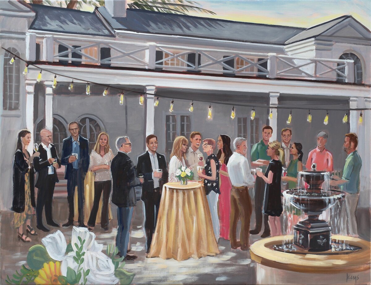 painting of corporate party