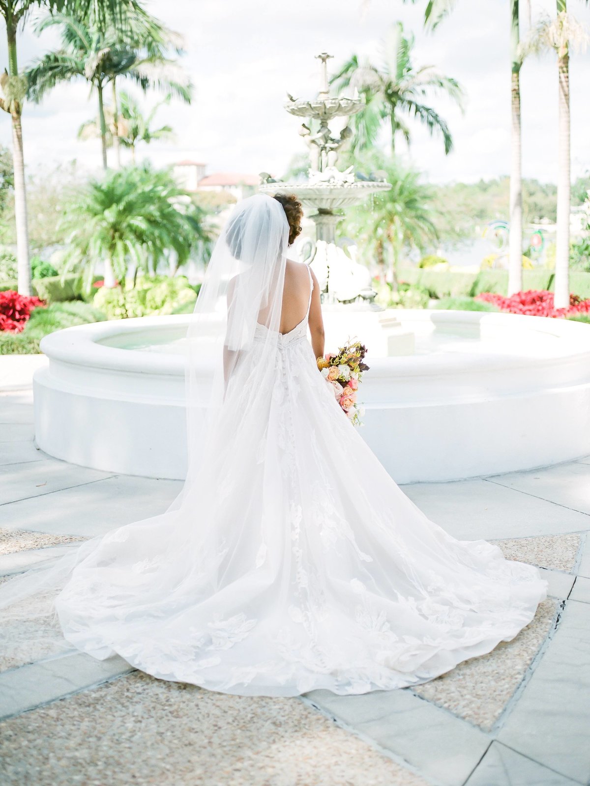 Bridal Portraits in front of fountain