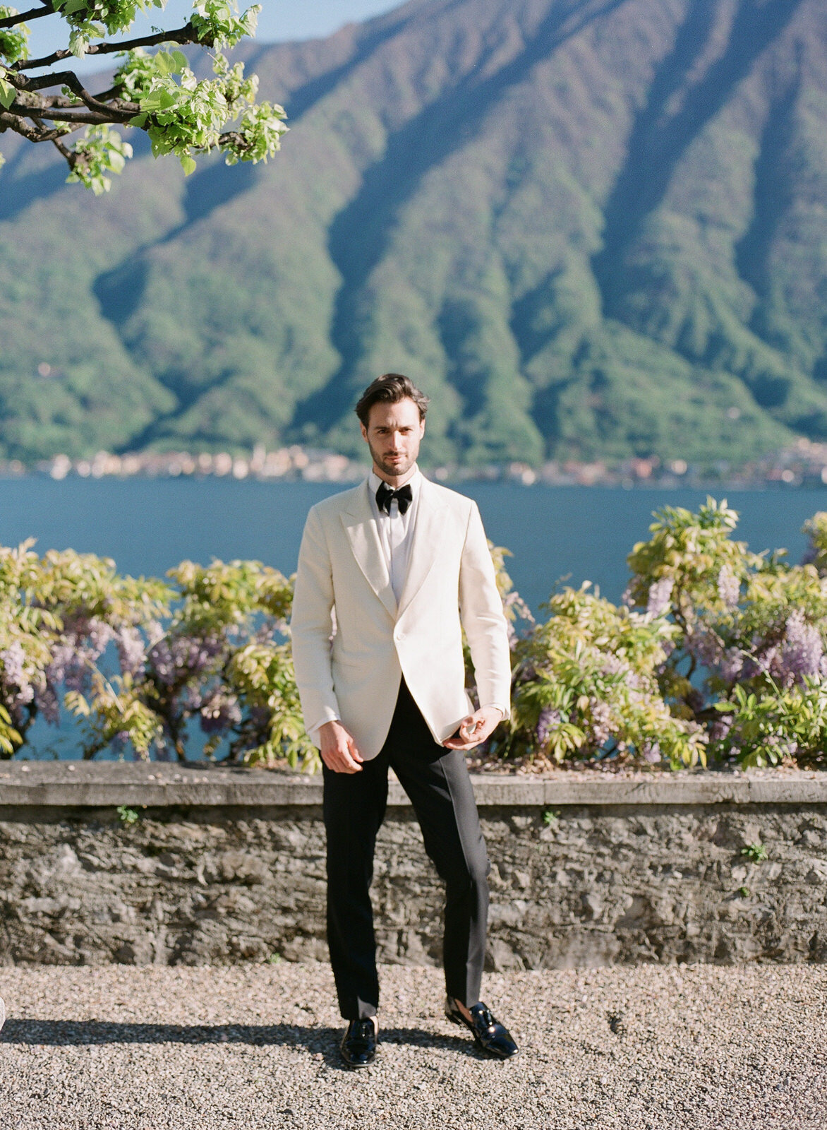 groom in Lake Como