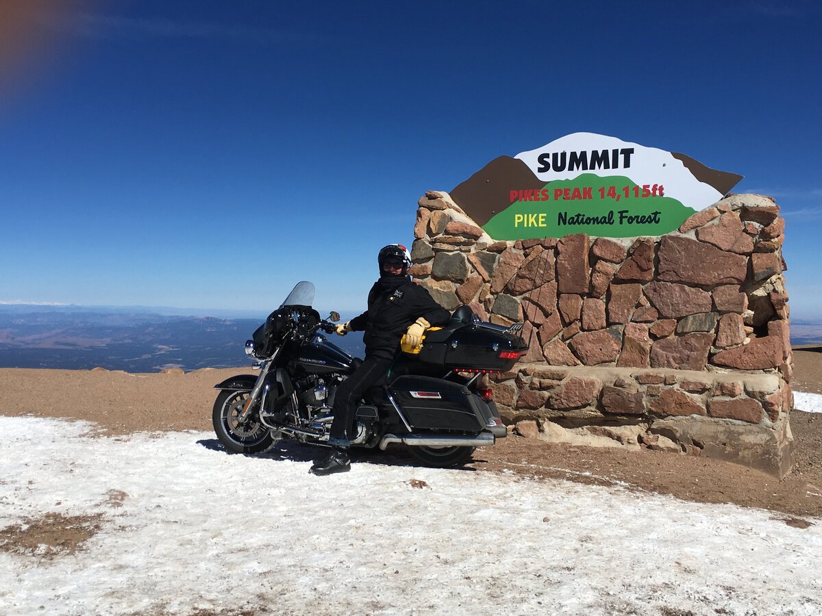 Harry Farthing on the top of Pike's Peak, Colorado