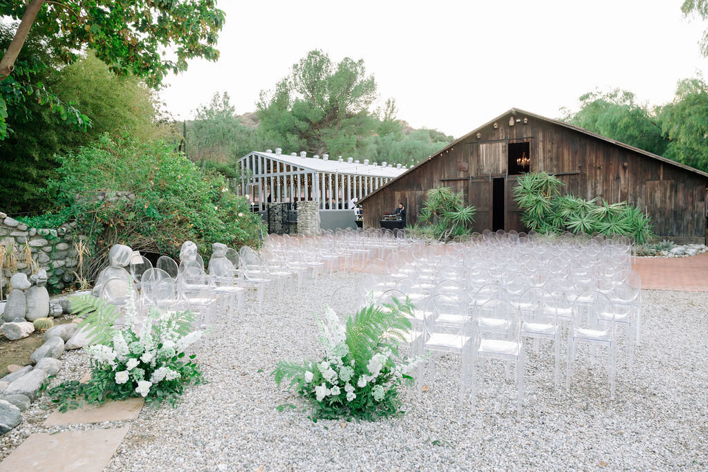 Ghost Chairs at Stonehurst Wedding
