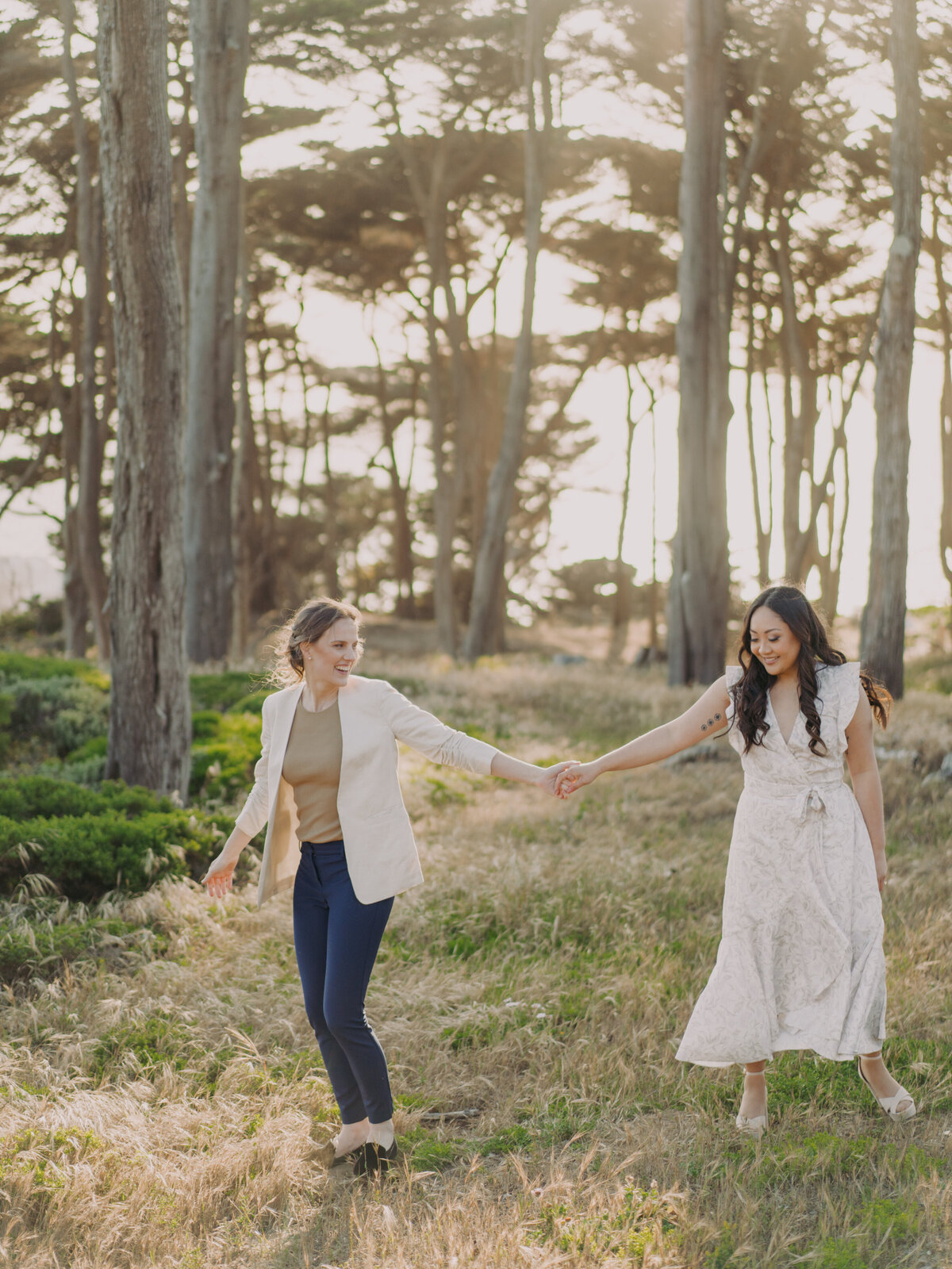 Therese + Melanie San Francisco Land's End Sutro Baths Engagement Session Cassie Valente Photography 0026