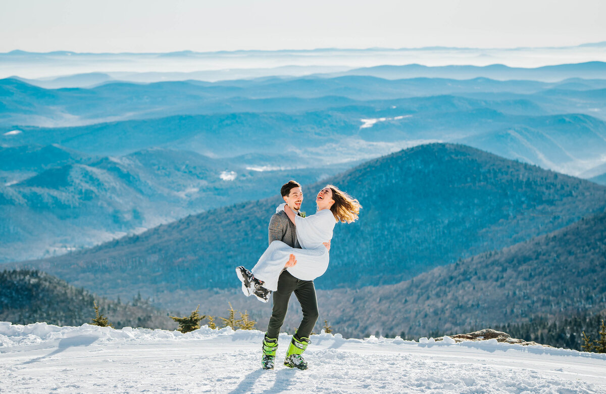 Vermont adventure wedding on the summit of Killington Mountain Resort