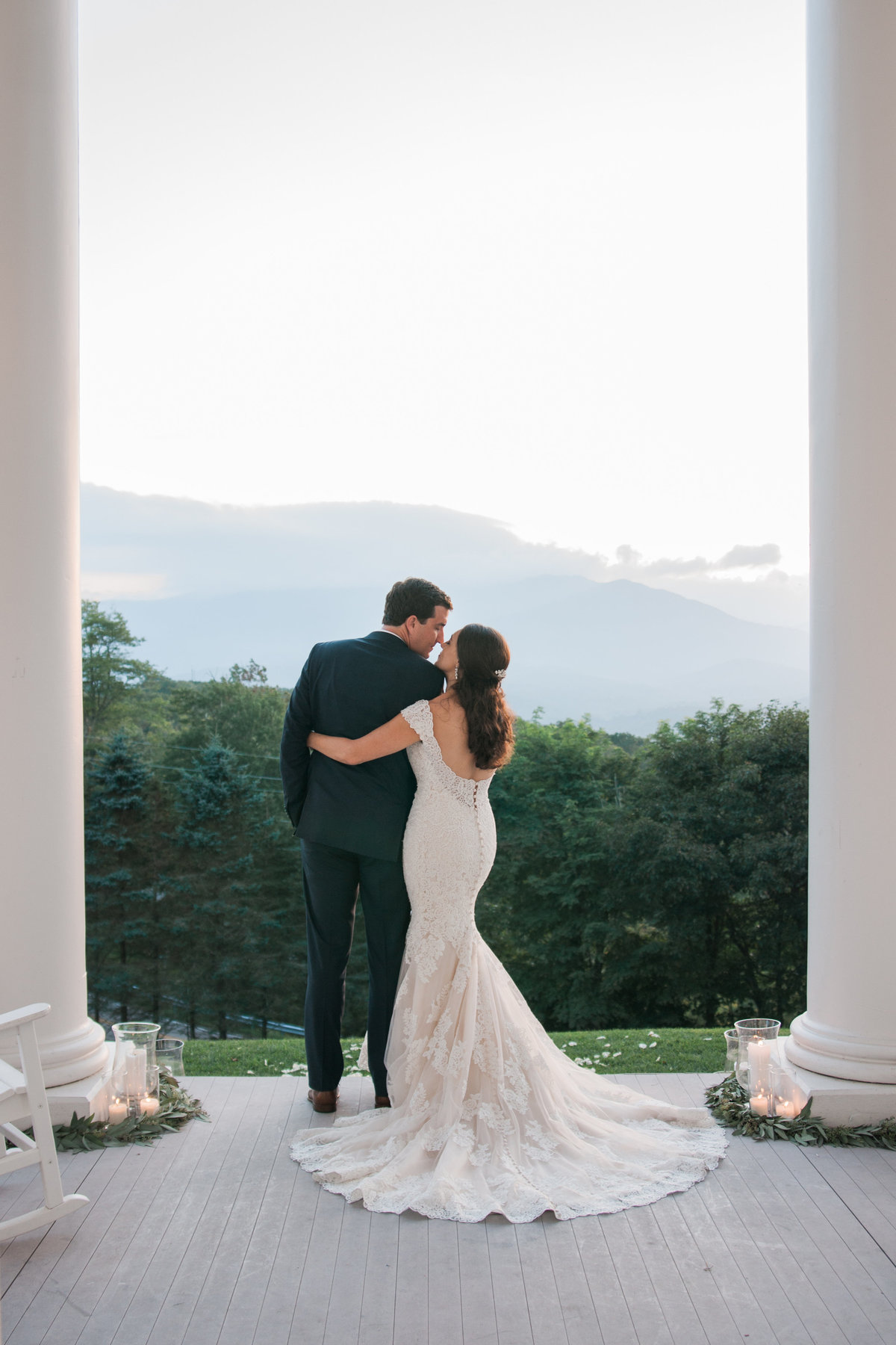 Destination wedding ceremony photographed at Westglow Resort by Boone Photographer Wayfaring Wanderer. Westglow is a gorgeous venue in Blowing Rock, NC.