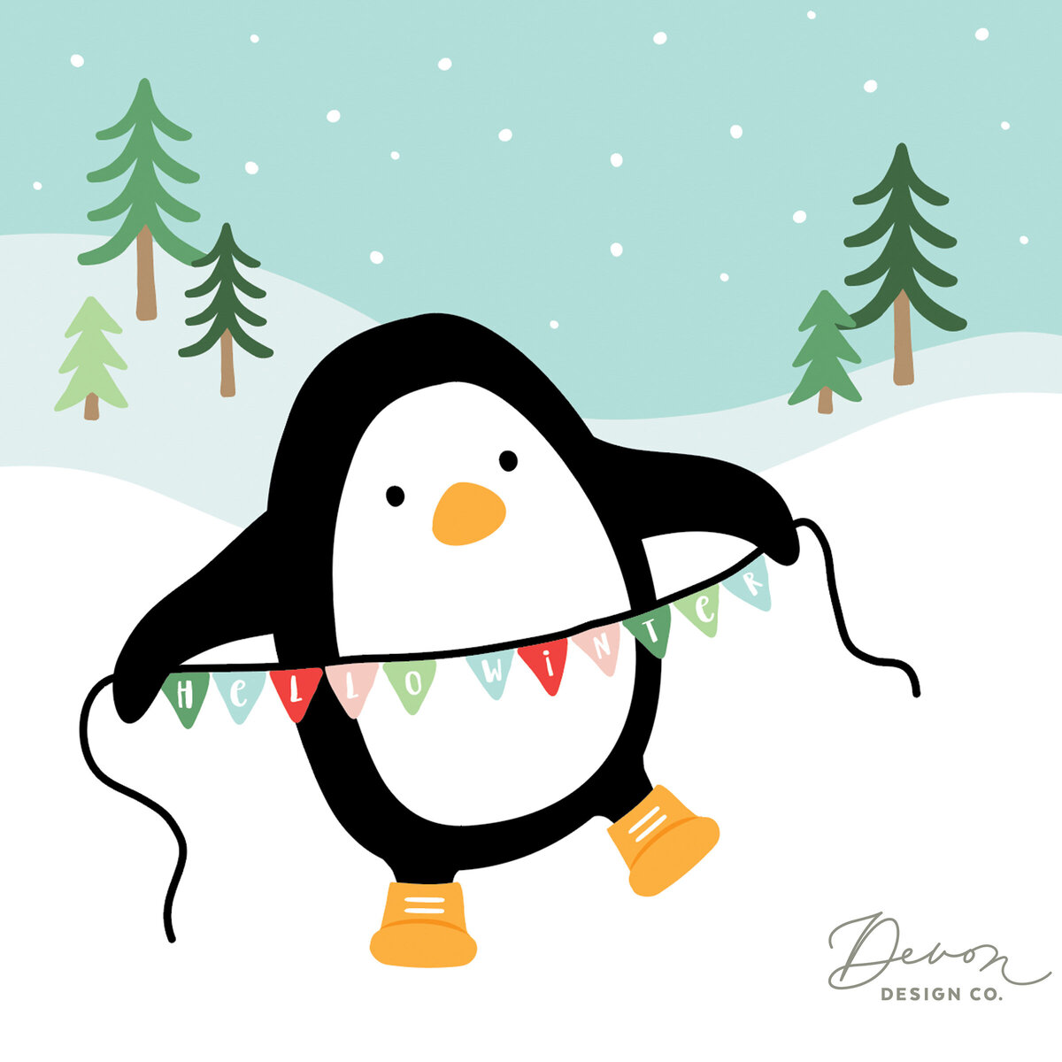 Devon-Design-Co_Christmas-Penguin