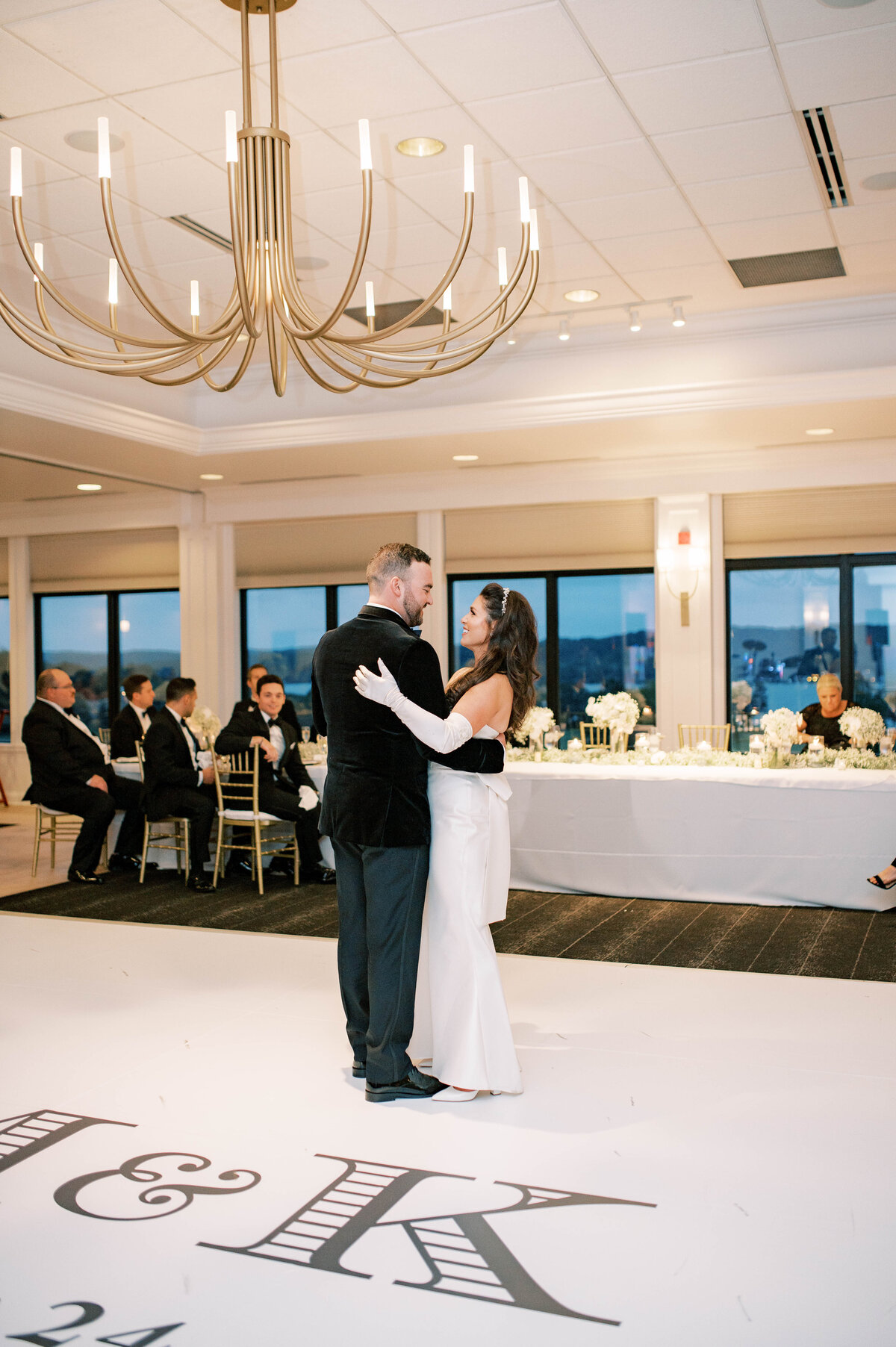 First dance in timeless reception hall