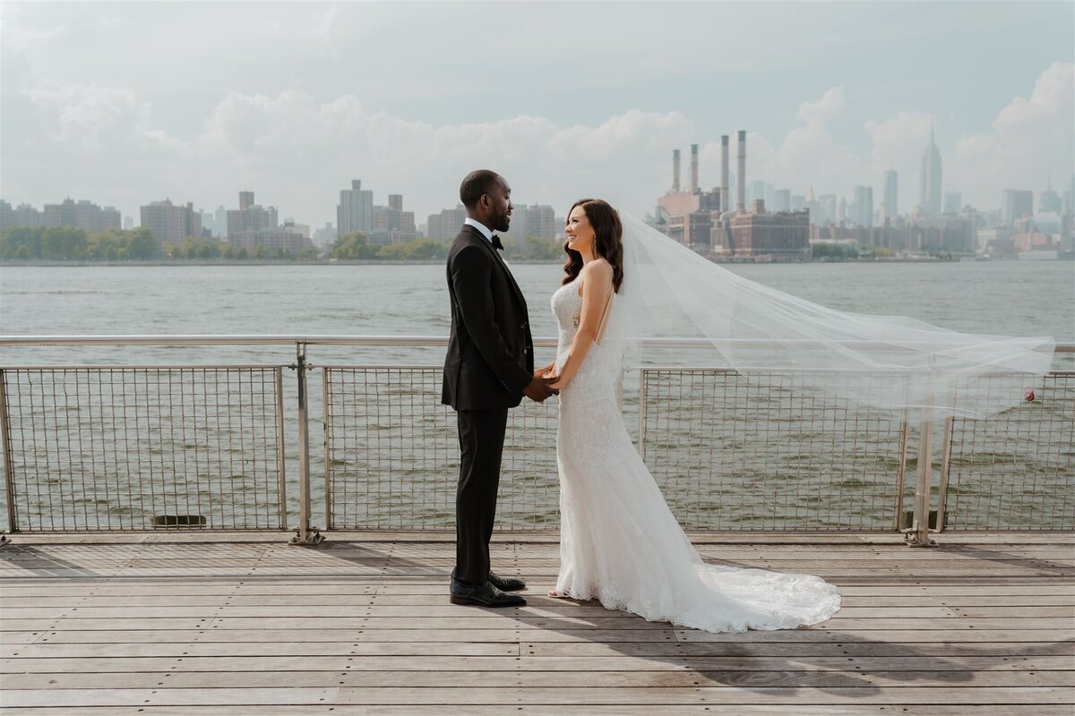 bride and groom photos during brooklyn wedding