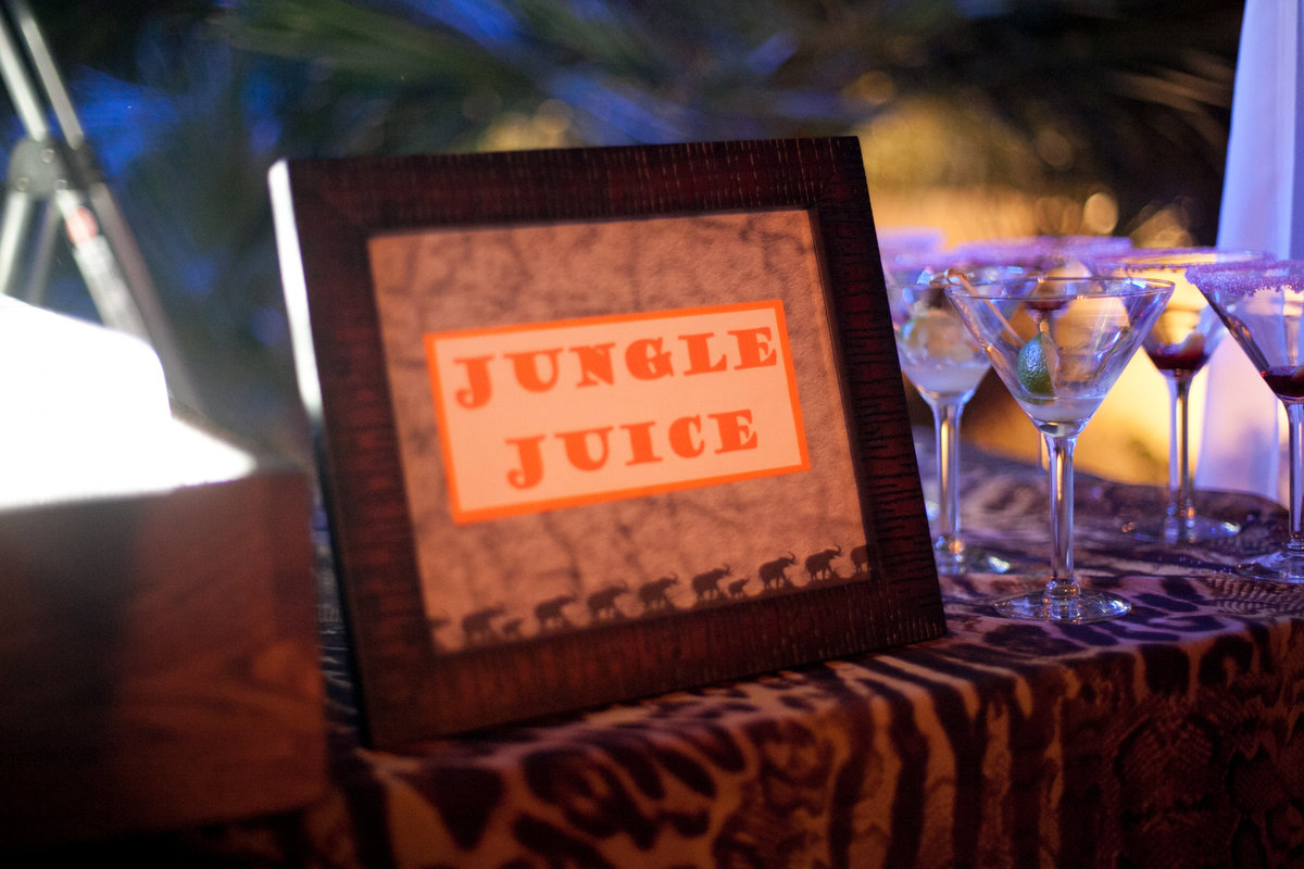 jungle juice ice luge sign