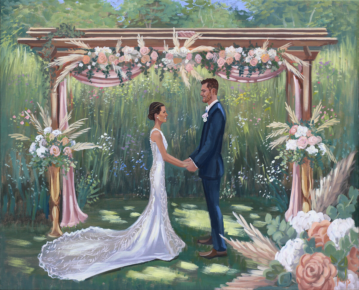 ceremony wedding painting of vows