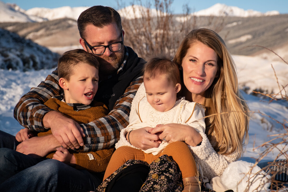 Family photographer Crested Butte Gunnison Colorado Snow