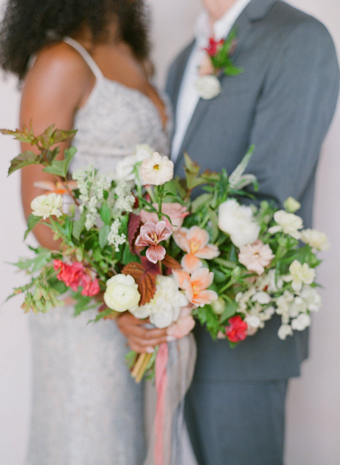 rust and pink wedding flowers, studio fleurette, st. paul mn wedding florist