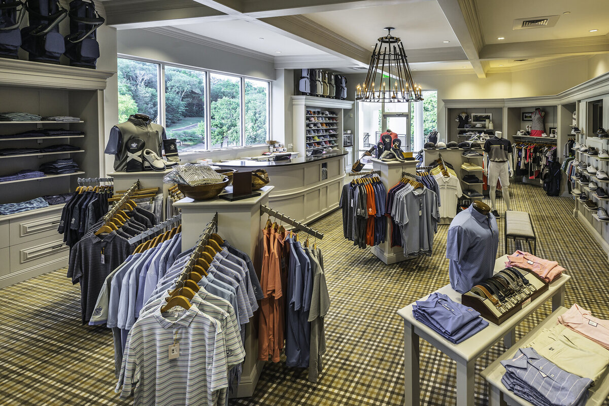 interior view of the golf shop at Richland Country Club