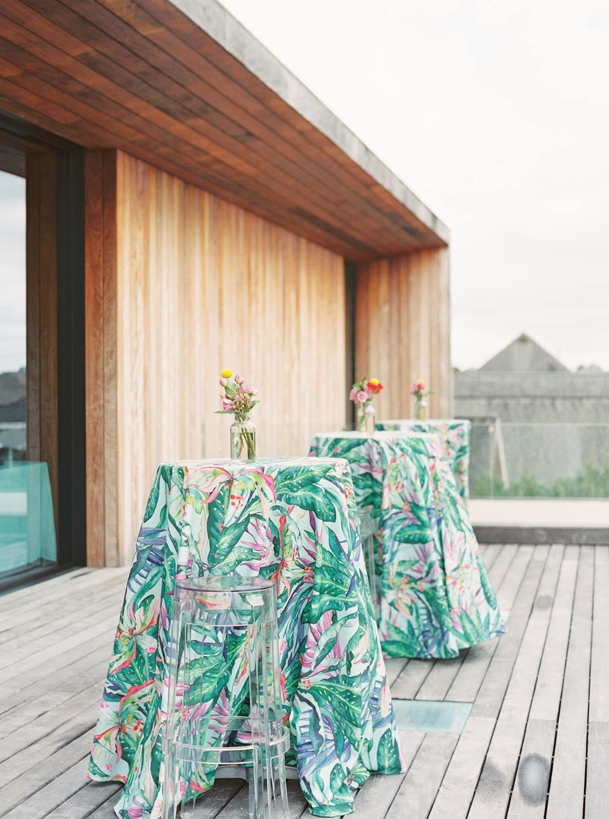 Tropical linen for Moana party