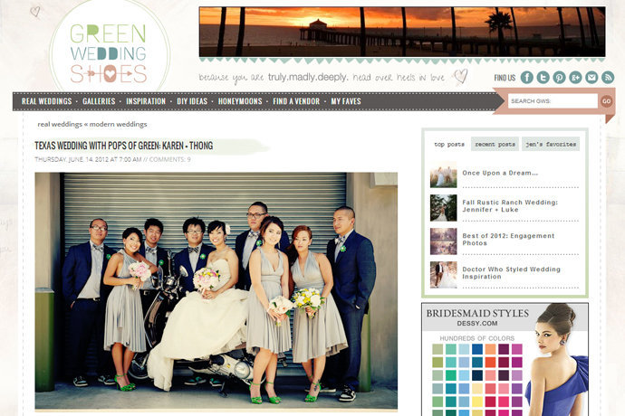 Green Wedding Shoes Texas Wedding with Pops of Green - Weddings by Milou & Olin