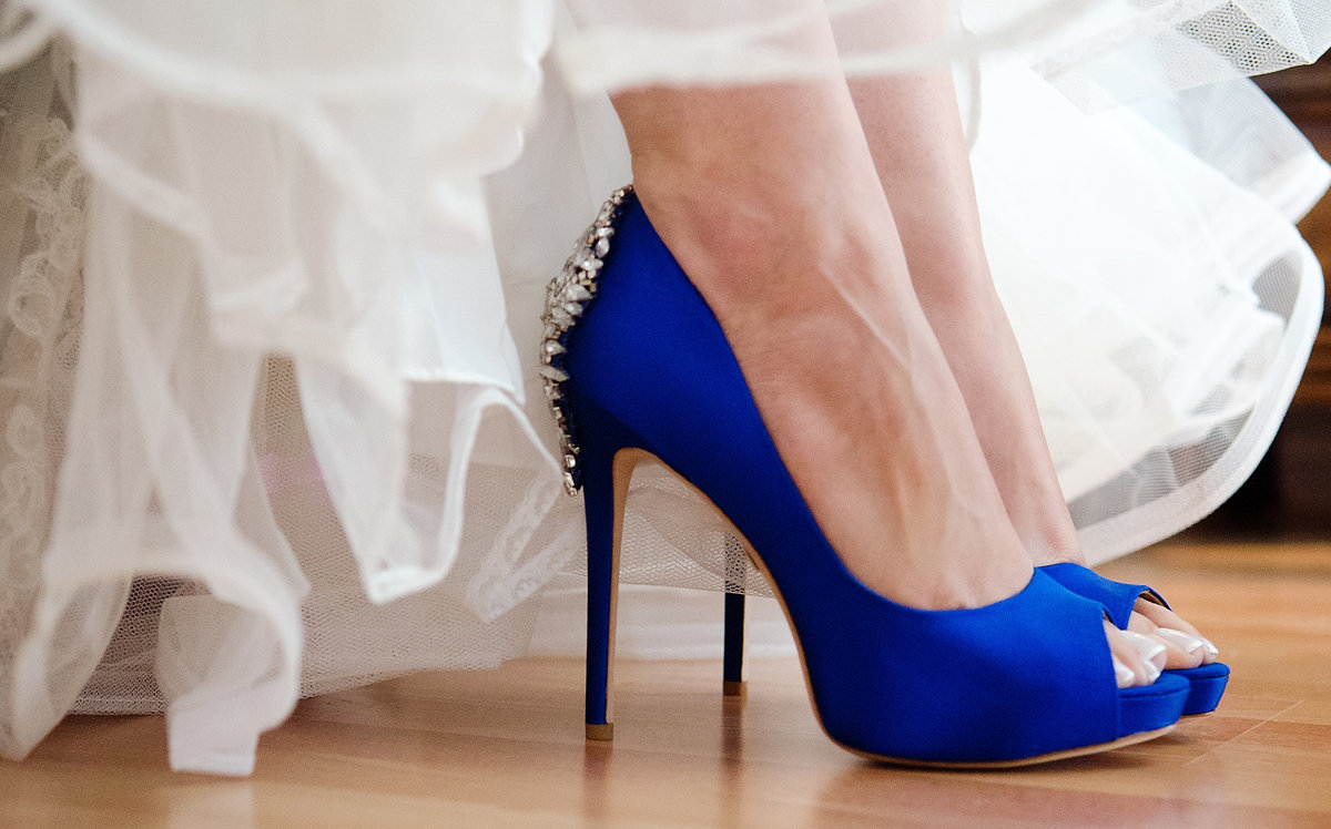 Someting Blue Badgley Mischka wedding shoes