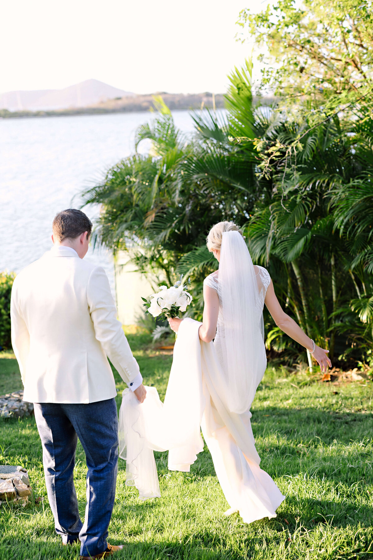 bride and groom at US Virgin Islands
