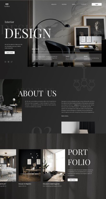 knap creative interior design website
