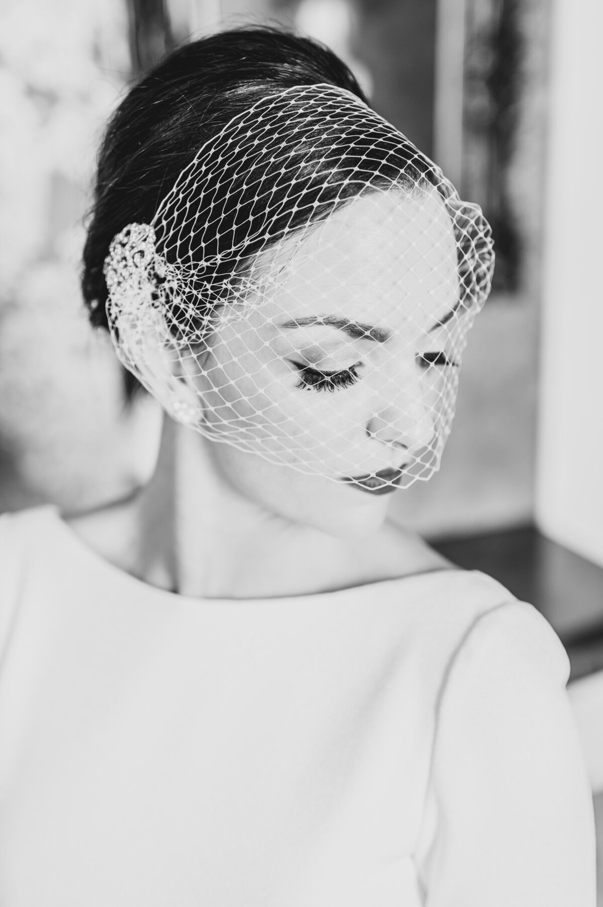 classic french black and white b&w bride l hewitt photography-1