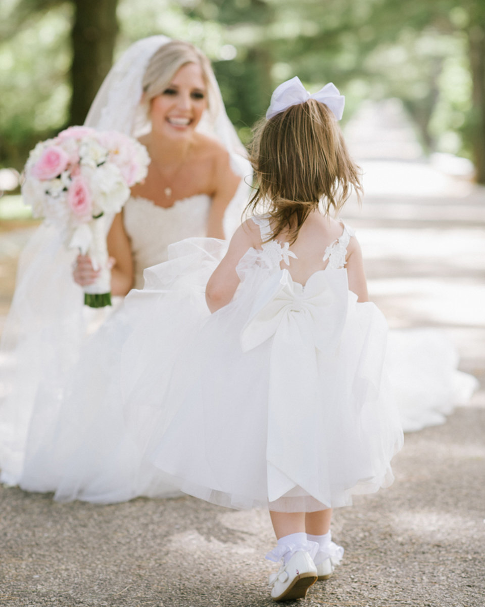 Bride and Flower Girl at The Ashford Estate in NJ