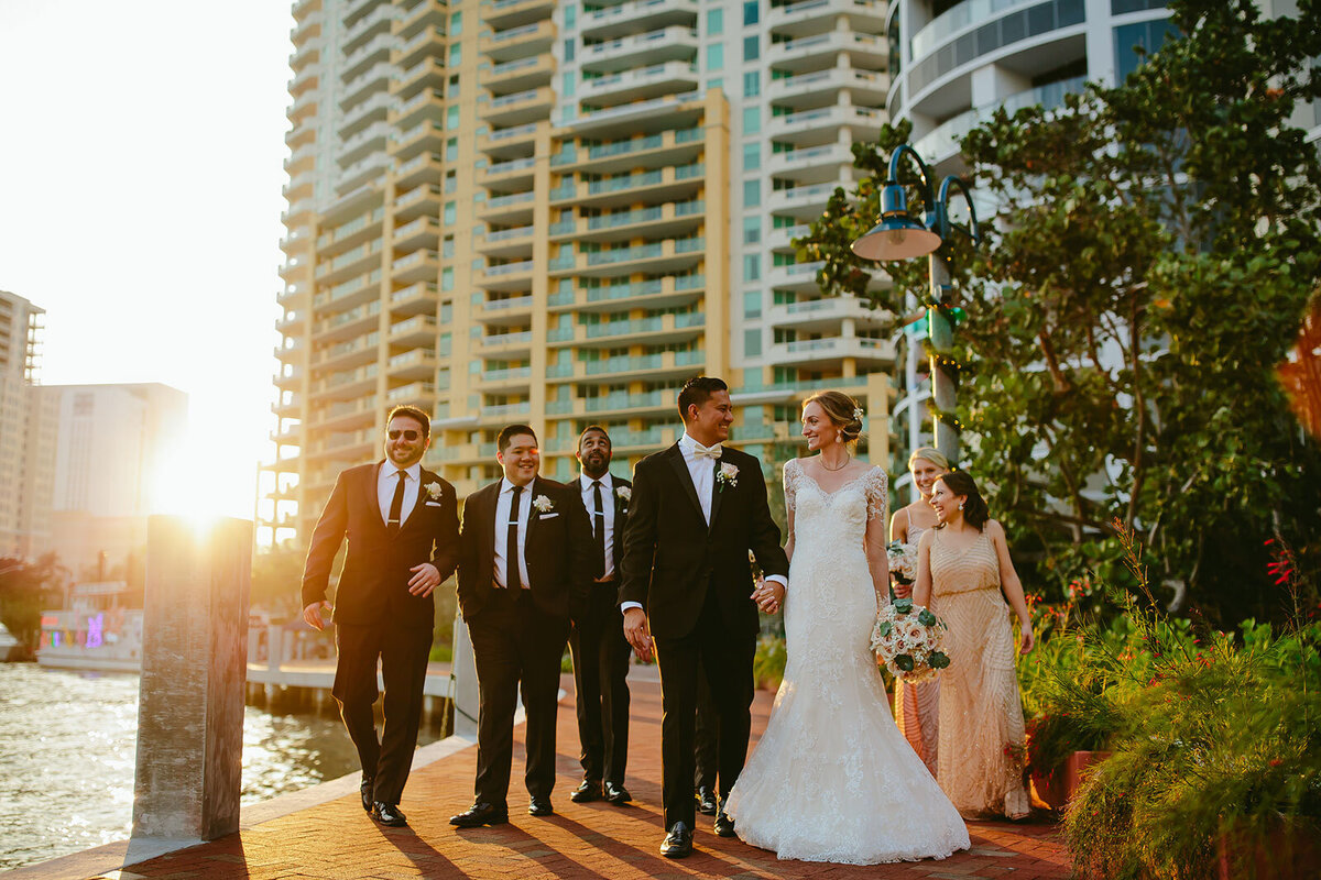 Downtown-Fort-Lauderdale-Wedding-Party-Portrait