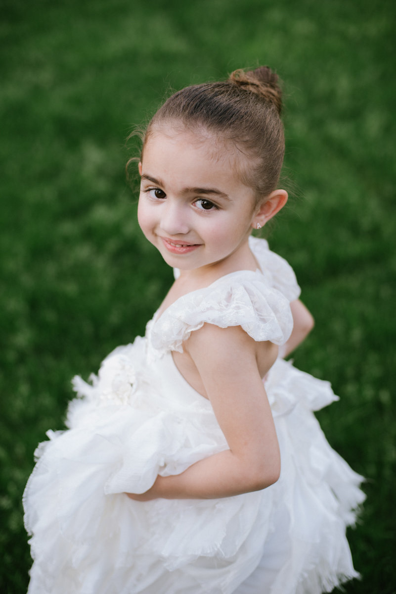 Photo of a flower girl at the Rocklaeigh CC