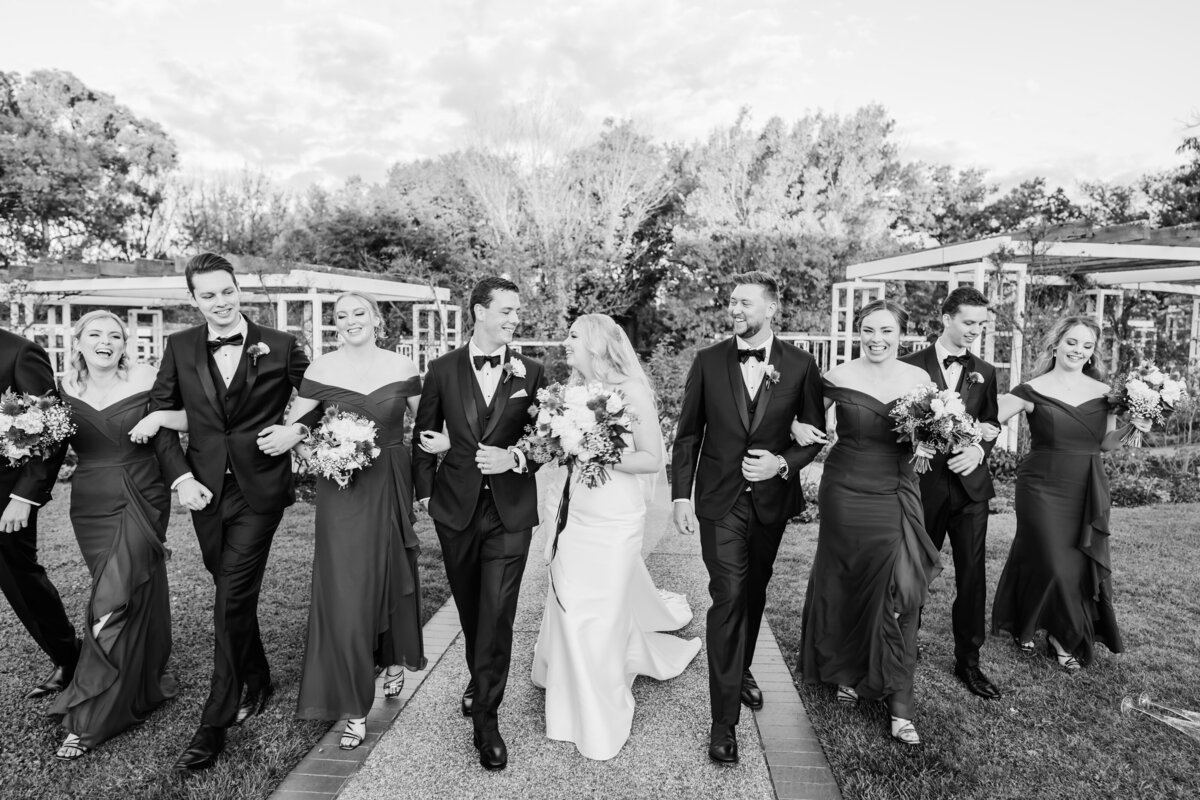 Bridal party having fun at a wedding in Canberra