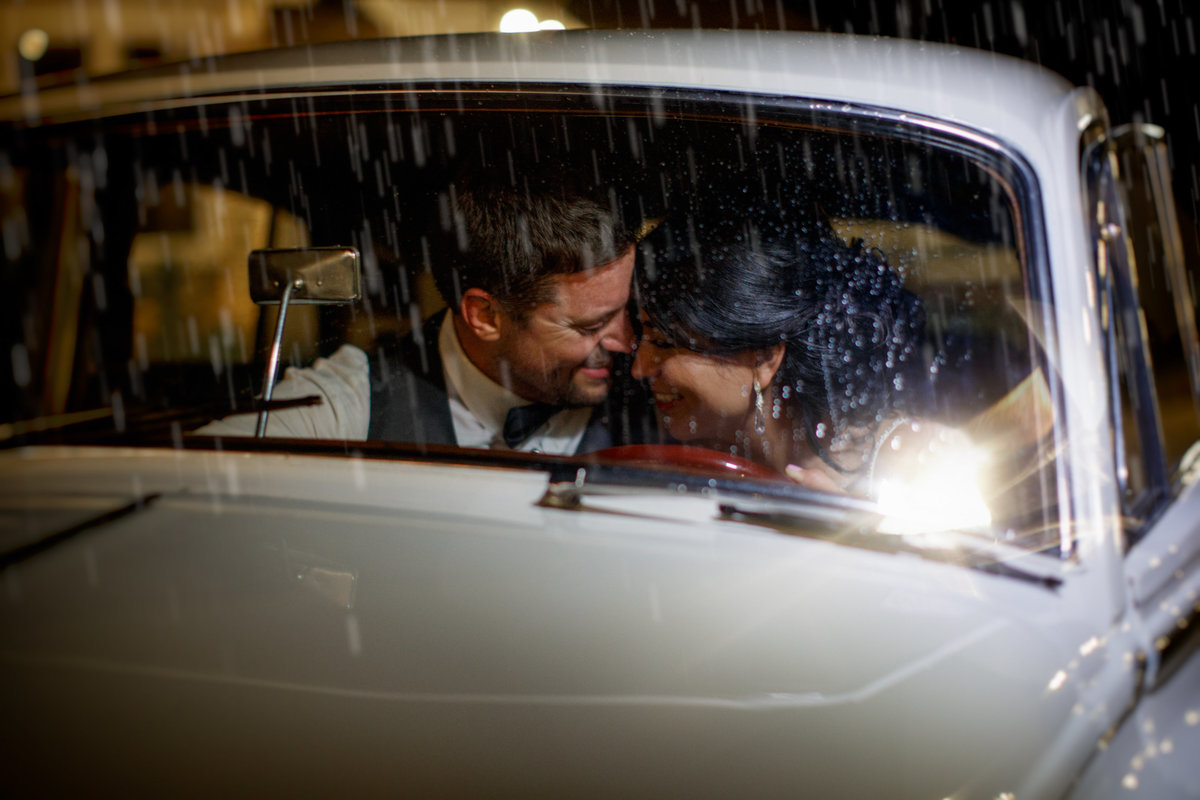 Austin wedding photographer casa blanca on brushy creek bride groom inside classic car