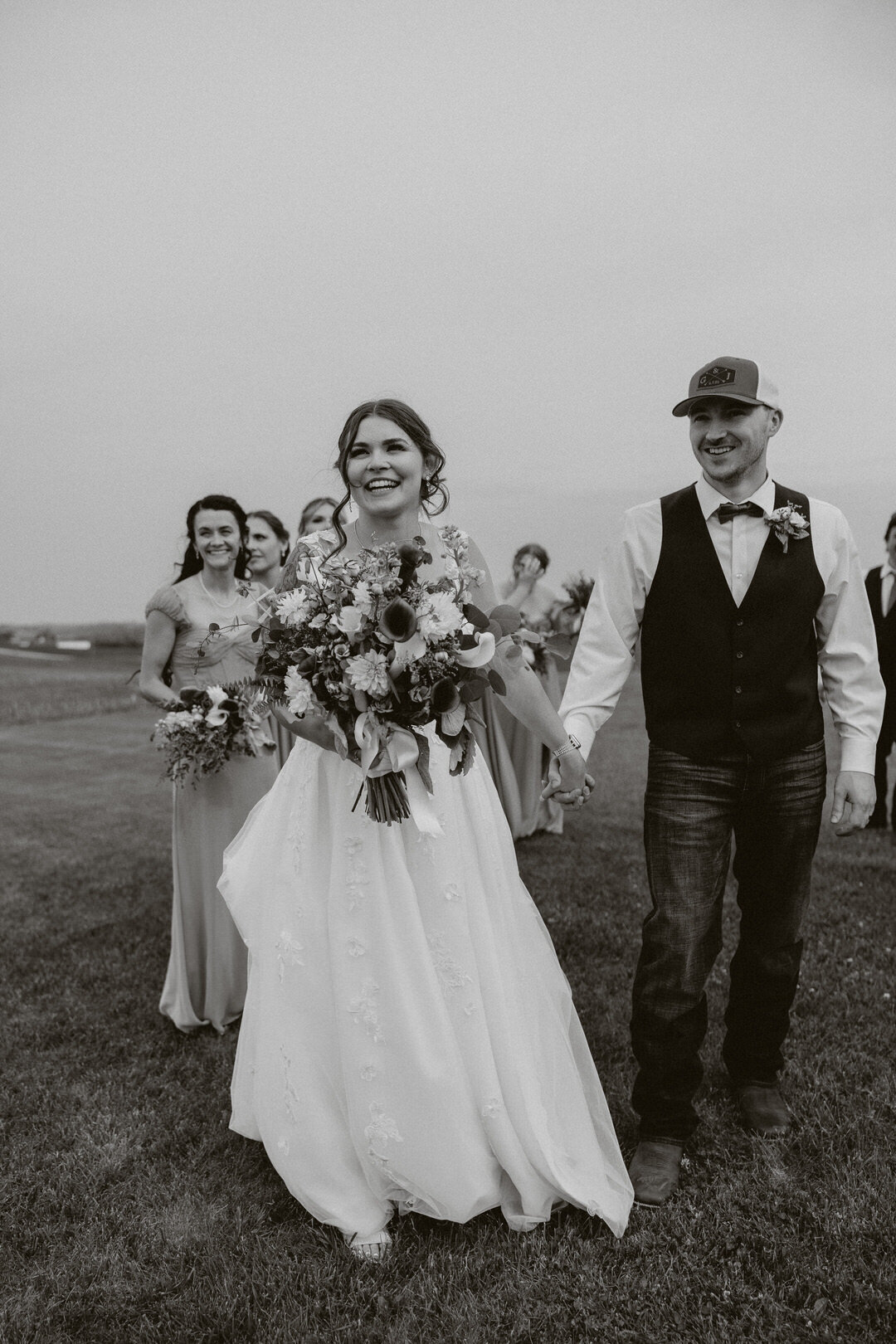 Engagement session captured in the fields of Wisconsin during sunset hour