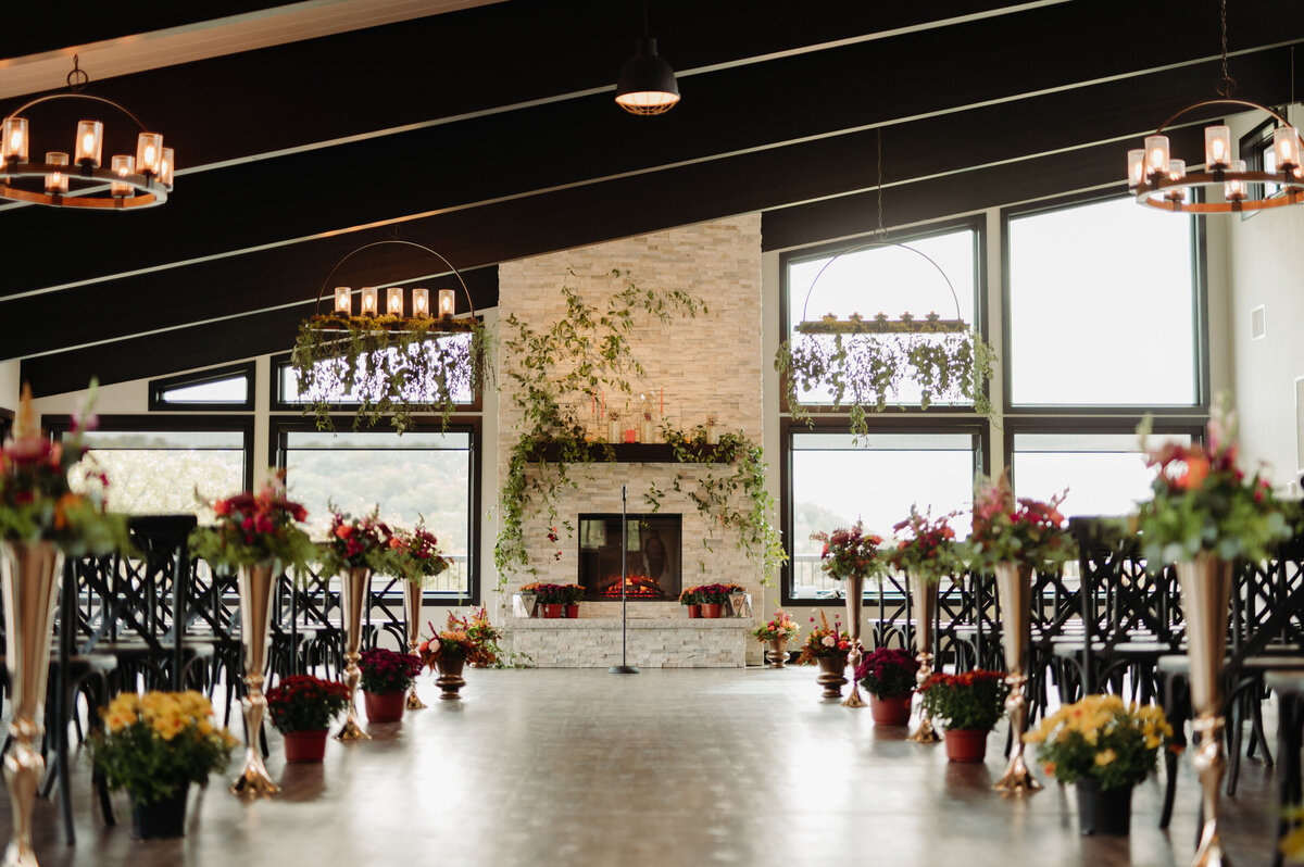 Indoor Wedding Ceremony Fireplace | Red Wing, Minnesota