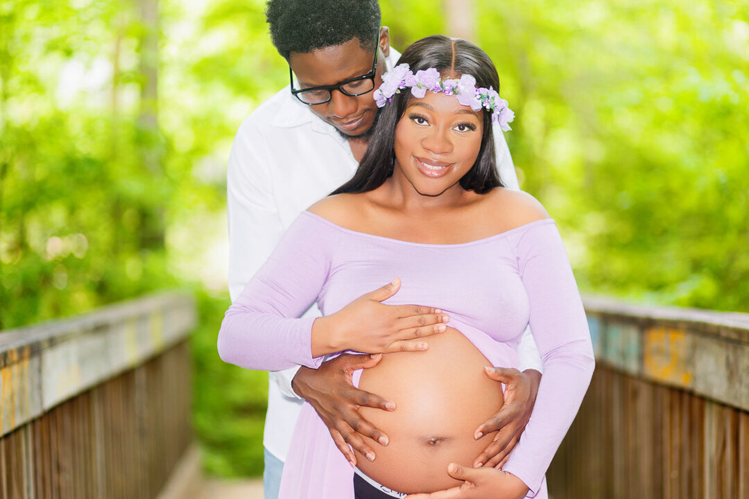 Natural light maternity photography session in Atlanta