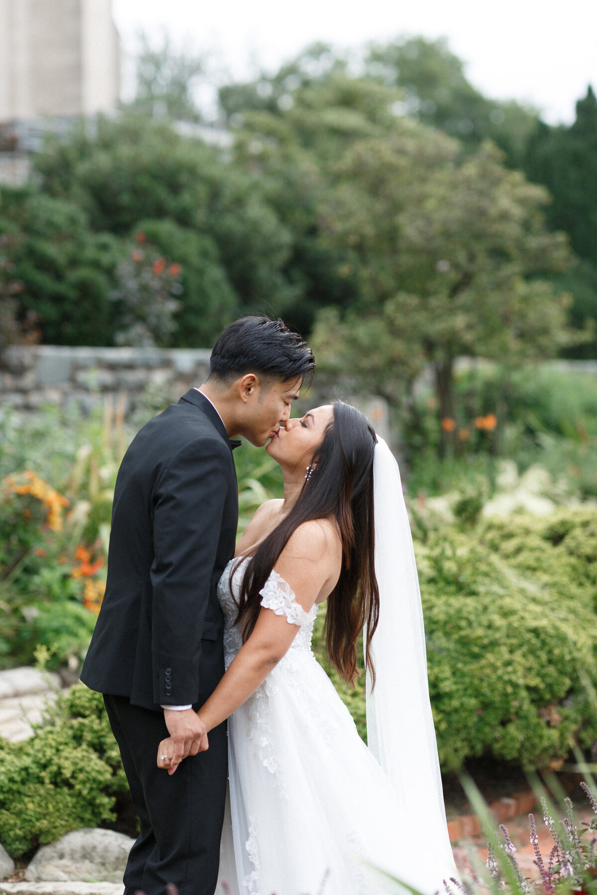 romantic bride and groom first look kiss best photographer Cathedral of St. Matthew the Apostle