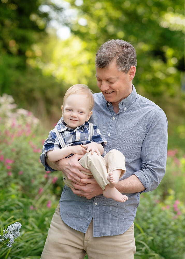 Family session of father and son