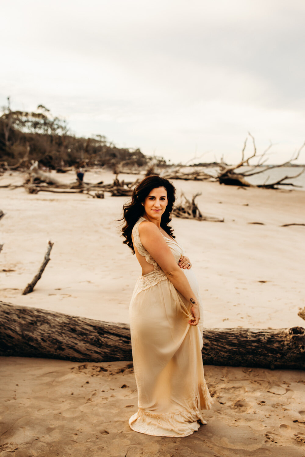 Jacksonville Florida Beach and Woods Maternity Session-29