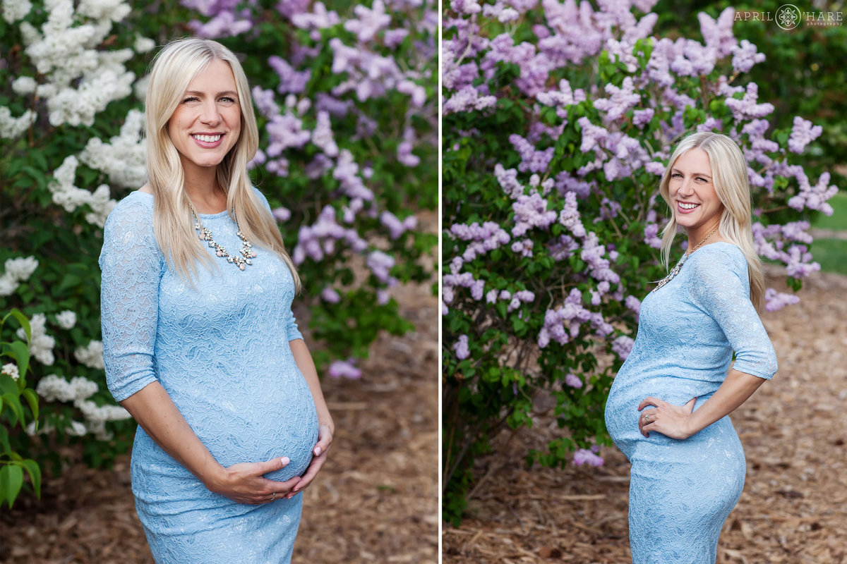 Beautiful City Park Denver Maternity Photography During Spring Blossoms