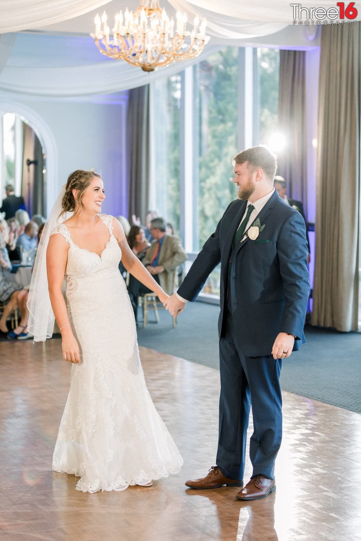 Bride and Groom take the dance floor for their first dance