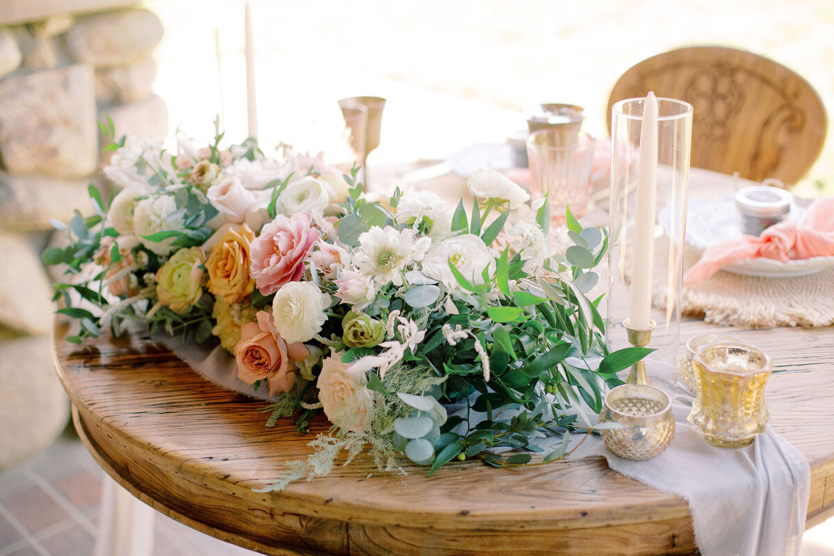 Faye Fern Creative | Wedding Design, Planning + Production |  Los Angeles, California Wedding | Descanso Gardens | Reception Tablescape | Sweetheart Table