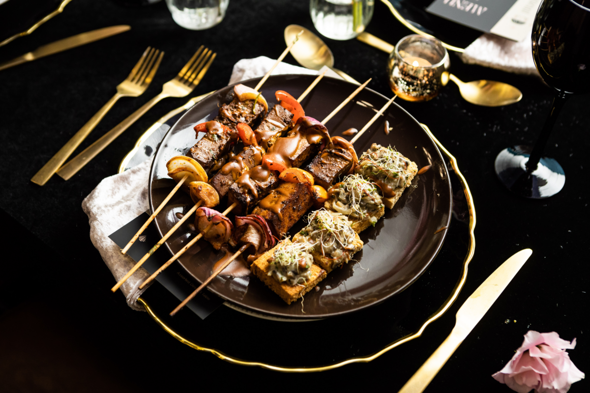 tofu-skewers-wild-mushroom-toast