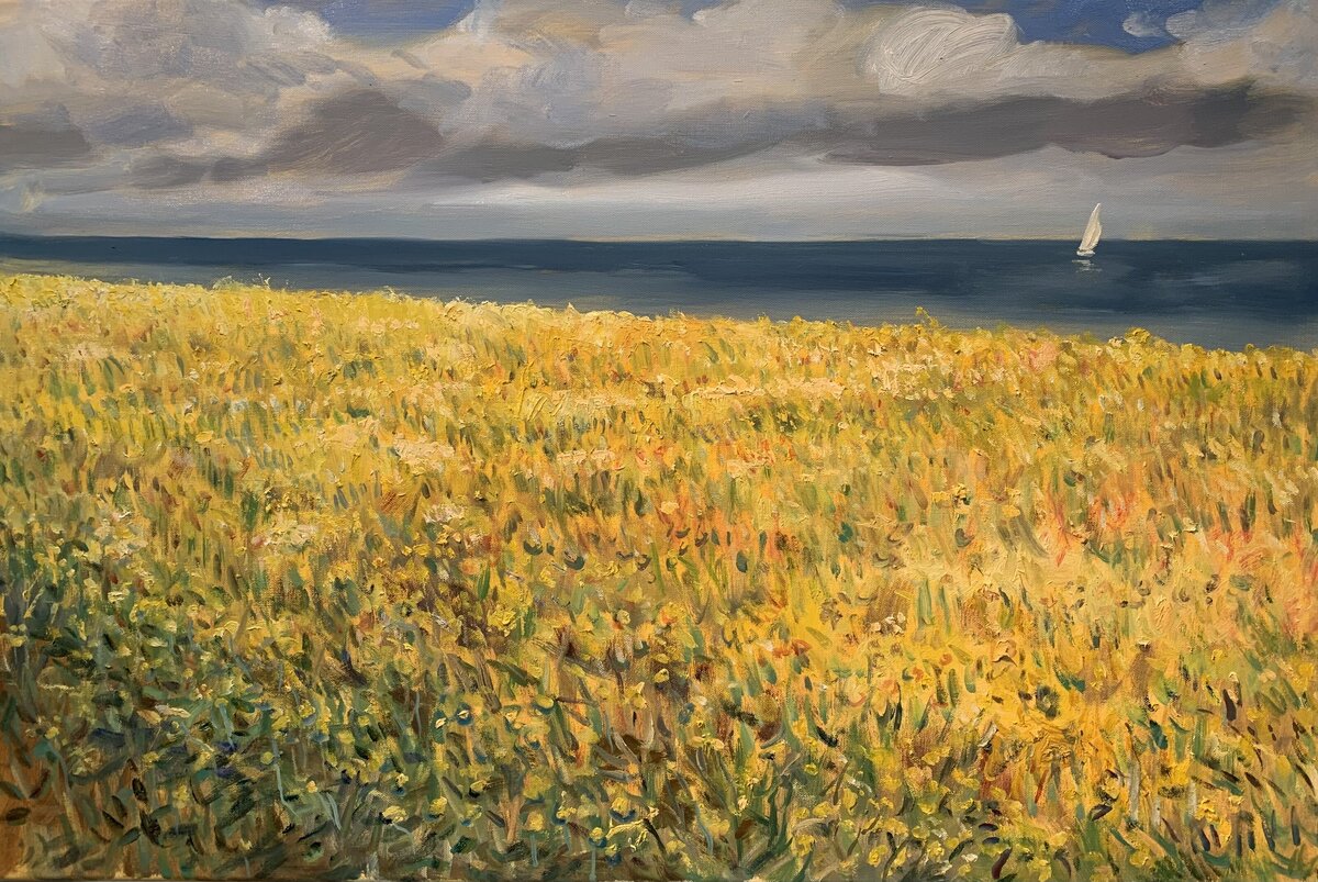 Max Moran Long Island Sail #2 24 x 36 oil on canvas