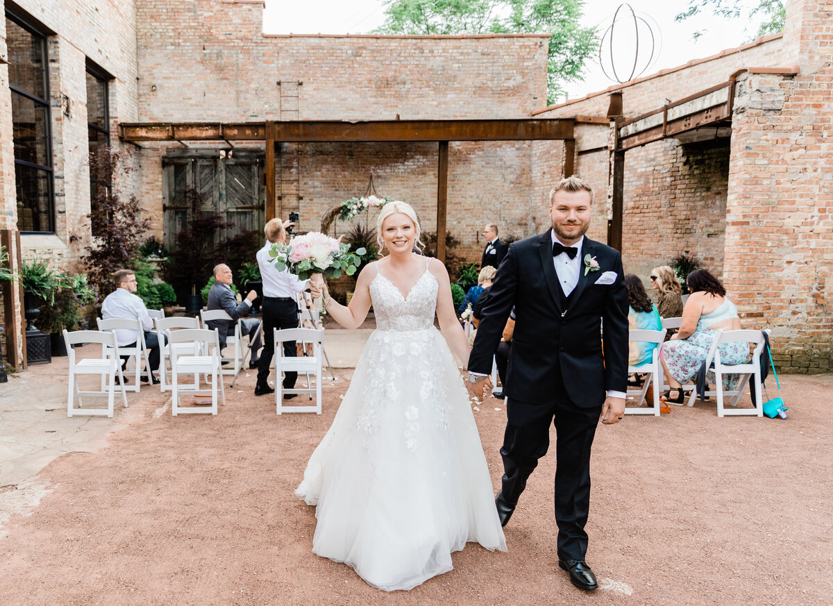 Industrial Summer Wedding at Blumen Gardens with Peonies in Sycamore IL-671