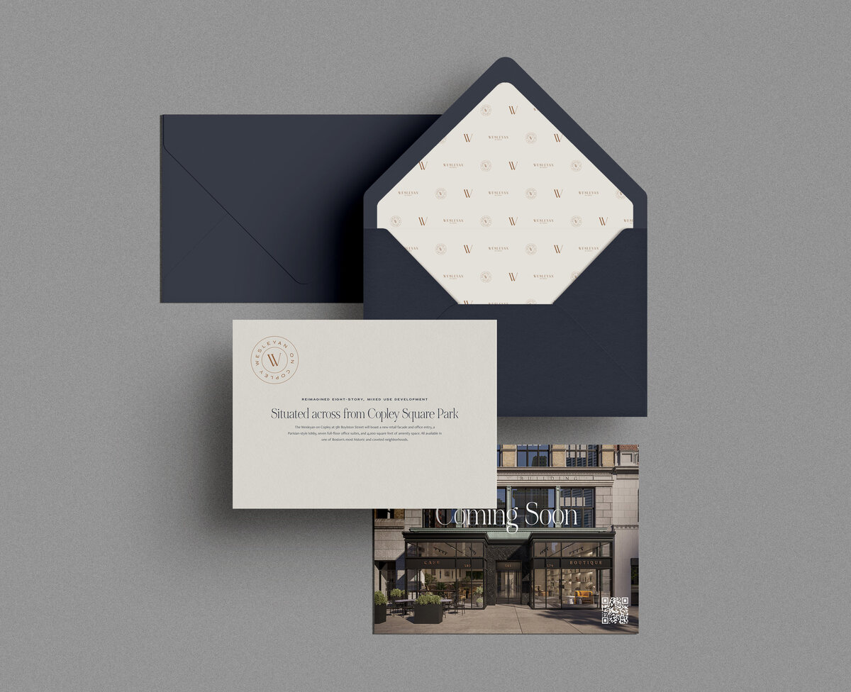 Boutique Boston Office Building Branding Stationery