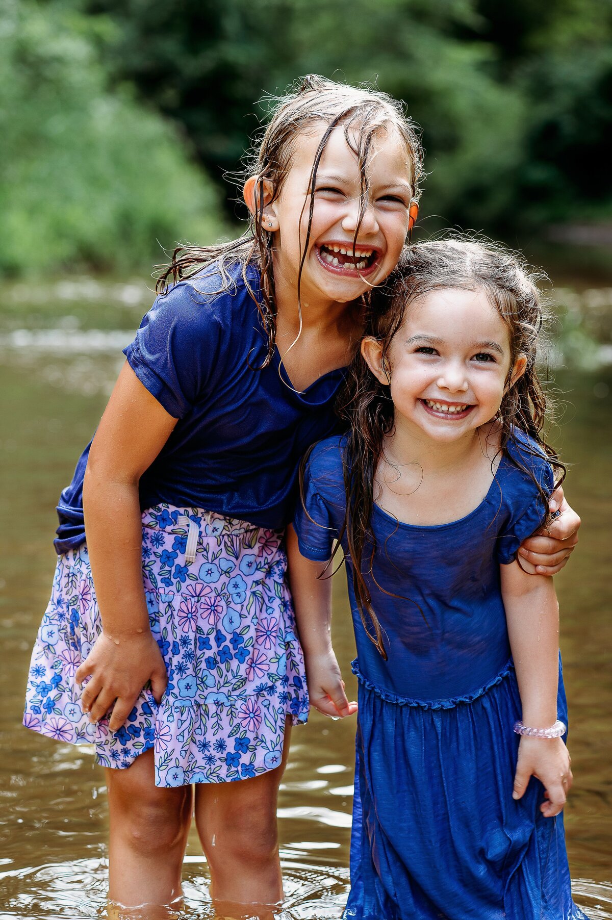 Sisters in the creek McKennaPattersonPhotography