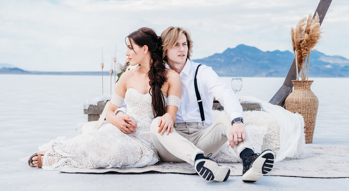Utah Bonneville Salt Flats Elopement and Wedding Photographer